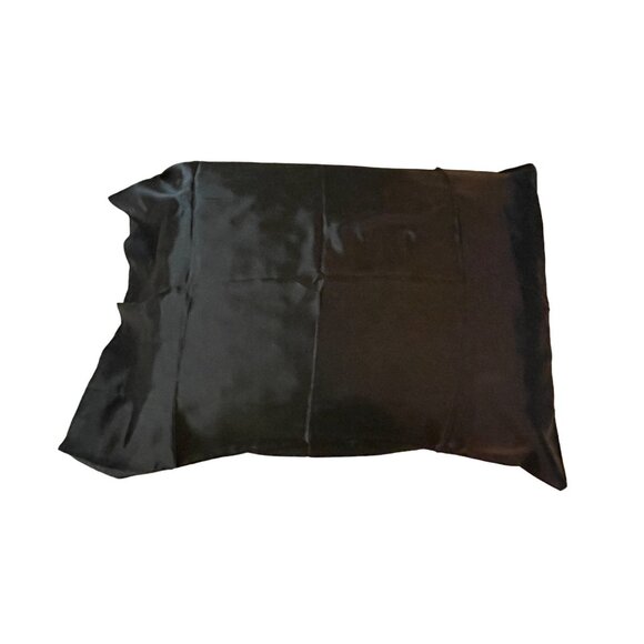 Vintage Luxury Linens Pillowcases Set of 2 Standard Size Used Black Luxury Satin - Picture 14 of 15